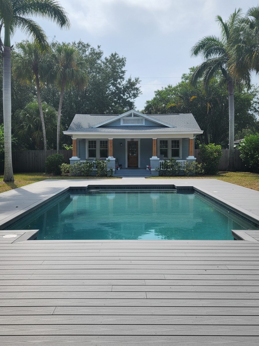 Pool Deck Construction completed by Omega Deck Solutions in Tarpon Springs, FL