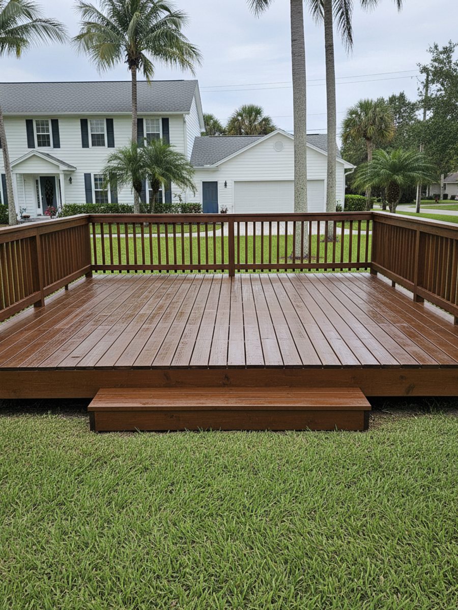 Custom Deck Design completed by Omega Deck Solutions in Oldsmar, FL